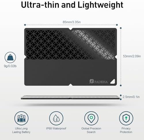 2026 Apple MFi Certified Wallet Tracker Smart Card for Find My iPhone Ultra Thin Air Tracker Tag for Travel, 5 Years+ Staying Power, IP69 Waterproof, Key Finder & Item Locator for Keys, Bags, Passport — view 4