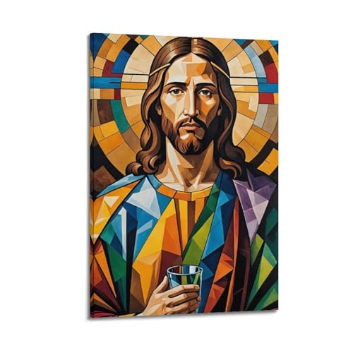 Art mural vitrail religieux abstrait créez un cocon de sérénité dans votre chambre
