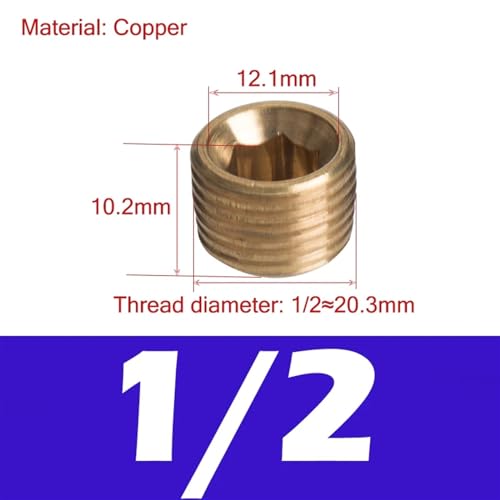 Tapa conector de latón hexagonal DT-04 de rosca macho con roscado ultra preciso 2
