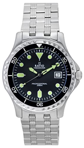 Image of RATIO FreeDiver Dive Watch Sapphire Crystal Japanese Quartz Analog 200m Water Resistant Casual Formal wear Diver Watch