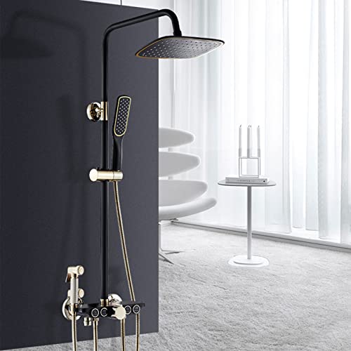 Ensemble de douche murale complet avec douchette et robinet de baignoire intégré