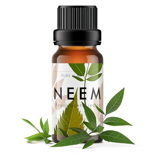 Image of Esslux Neem Essential Oil | 100% Pure Natural Oil for Skin, Hair & Aromatherapy (10ml) | Ideal for DIY & Soap Making | Refreshing, Earthy Scent for Wellness & Skin Care