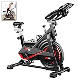 AJUMKER Bicicleta estática de para Interior con Manillar y Asiento Ajustables para Gimnasio, Entrenamiento en casa,...