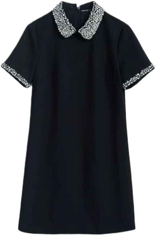 Heavy Duty Beaded Doll Blouse with A Fitted Slimming Skirt A Dress