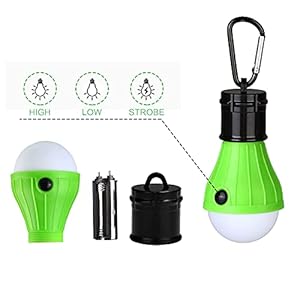 Yizhet Lampada LED da Campeggio, 4 Pezzi Tenda LED Luce Lanterna da Campeggio Lampada di Emergenza Tenda Lampada Portatile Impermeabile per l'escursionismo, Pesca, Alpinismo - immagine 6