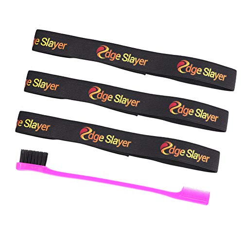 Ecojumi 3Pcs Edge Elastic Wig Band, Edge Slayer Headband, Melt Band,Edge Laying Band For Fluffy Baby Hair (2.5C-3PCS-edge slayer)