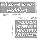 Hochzeits-Willkommensschilder, Hochzeitsaufkleber, Welcome to Our Love Story, Aufkleber, Selfie, Spiegel-Aufkleber für Party, Borad Just Married (weiß)