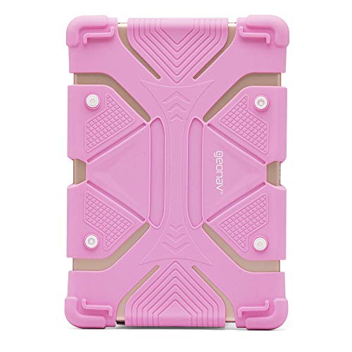 Capa Universal protetora para tablets 9-12 polegadas, Silicone, antichoque, base de apoio, Rosa, UN9