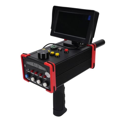 HELEVIA Détecteur de Métaux Portable, 15 M de Profondeur, Portée de 1 000 M, Scanner Haute sensibilité avec Système de Recherche à Distance pour or,...