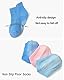 DEBAIJIA 6 Paar Anti Rutsch Babysocken Baumwolle Rutschfest Stretch Socken für 1-3 Jahre alt Jungen Mädchen Confortable Weich Bequem Socken für den Frühling Sommer Schwarz/Weiß/Grau - M