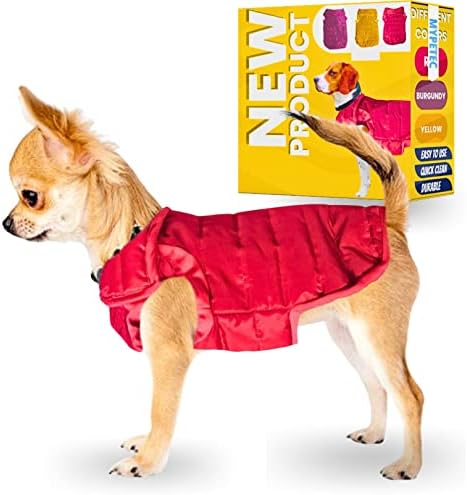 Small Dogs Jacket Puppy Coats,Vest Sweater Winter Jacket for Small and Medium Dogs,Windproof Dog Winter Jacket, Waterproof Dog Coat,Warm Dog Jacket Winter Coat Paded Dog.(red, Medium)
