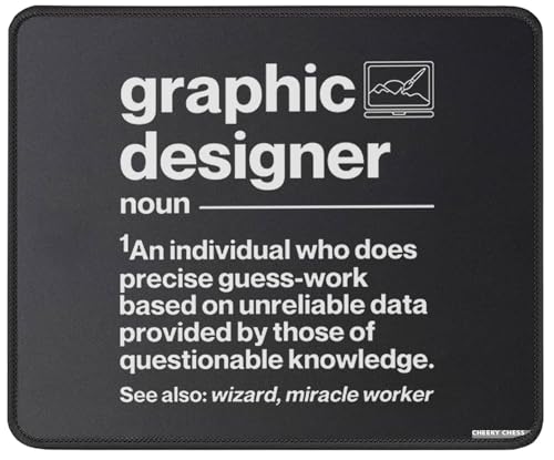 Graphic Designer Definition Mouse Pad – Funny Web Designer Gift Photoshop Mousepad – Mouse Mat for Office Laptop 9.5 in