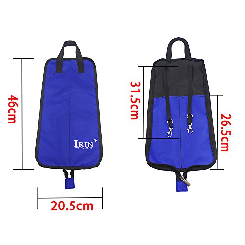 Tomshin Estojo para baqueta para baquetas resistente à água em 600D com alça de transporte para baqu