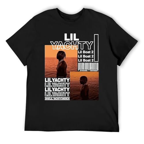 Lil Music Yachty T-Shirt 2025 Cotton Man Hip Hop Short Sleeve Top Fit Round Neck Pattern Summer...