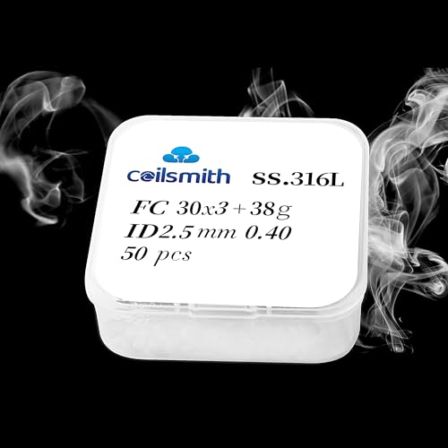 Hot Heating Wire - Versatile Resistance Wire for Kilns, Pottery, and Forging. Highly Resistant, Hybrid Core, Ideal for Prebuilt Coils and Fused Clapton Wire Creations. Coil 316L 30x3+38ga