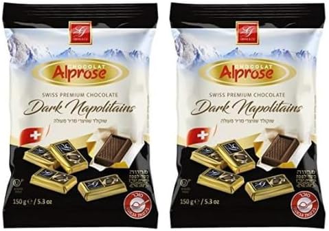 Napolitan Dark Chocolate Bag - Kosher Swiss Choolate - x 2 bags of 150g (2 pack)