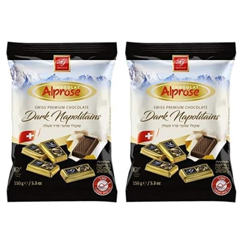 Napolitan Dark Chocolate Bag - Kosher Swiss Choolate - x 2 bags of 150g (2 pack)