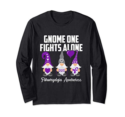 Gnome One Fights Alone Fibromyalgia Awareness Cute Manga Larga