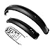 Fat Bike Fender Front and Rear Fender Set for Fat Tire Bike Wings Full Coverage Set for E-Bike Mountain Bike (Black, 26x4.0 INCH)