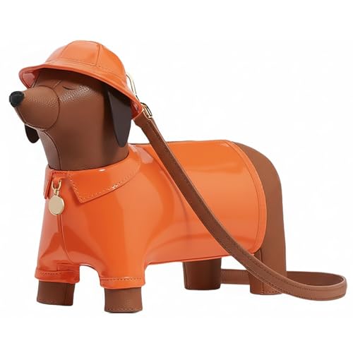 Image of Women PU Leather Unique Novelty Dog Shaped Crossbody Shoulder Bag Handbag Purse