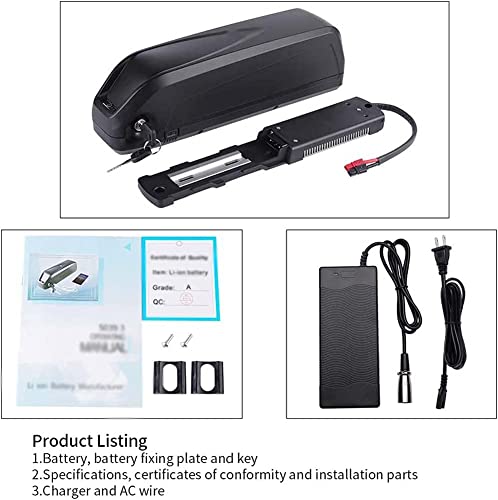 TRAVVA Bateria Ebike 48v 52v 13ah para bateria de bicicleta elétrica de íon de lítio de 1200w 1000w