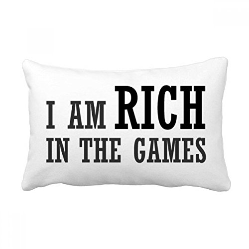 Je suis Riche dans Les Jeux jeter coussin oreiller lombaire imprimé multicolore