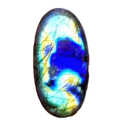 Pierre labradorite naturelle 43x22x7mm pour fabrication bijoux DIY