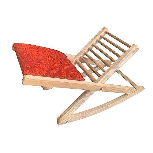 Reposapies plegable madera Haya Rojo