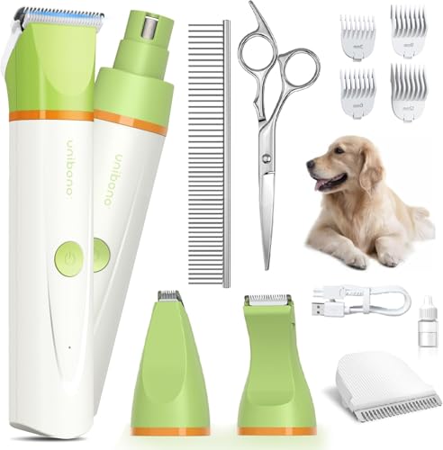 Unibono Cordless Pet Clipper Kit, Green