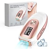 Haarlosy Épilateur Lumière Pulsée de Refroidissement, 999,900 Flashes IPL Laser Épilateur Definitive, 2 Modes 5 Niveaux Énergie Épilation Laser pour Visage/Corps/Maillot/Aisselles, Rose
