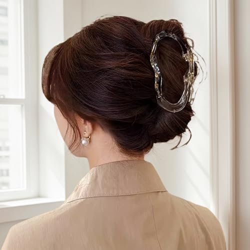 Glossy Jelly Color Acrylic Hair Claws - Fashionable Non-Slip Claw Clips for Women, Perfect for Everyday Styling and Thick Hair