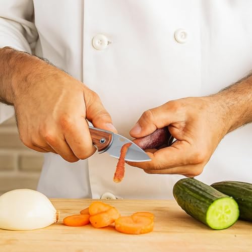 Image of Mini Pocket Foldable Knife | Compact Manual Folding Utility with ABS Handle & Sharp Stainless Steel Blade | Portable EDC Knife for Kitchen, Travel, & Home Use