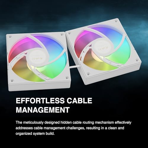 GAMDIAS CHIONE E4 240mm AIO CPU Liquid Cooler, Real-time Digital Display Patented PWM Pump, Hidden Cable Design, ARGB PWM Fan w/MB Sync, Intel LGA 1700/1200, AMD AM5/AM4, Black 2