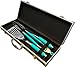 Toadfish BBQ Grill Accessories Set, 3-Piece Stainless Steel Grilling Tools with Aluminum Case, Grill Tongs, Grill Fork & Grill Spatula