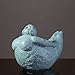 HELLORSO Fat Lady Yoga Sculpture - Meditation Pose Statue - Zen Spiritual Room Decor - Resin Lady Figurine Sculpture Woman Statue Yoga Decor Modern Abstract Arts Gifts for Home (Blue)