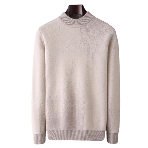 Men's Wool Sweater Thick Knitted Sweater Half High Collar Pullover Casual Gradient Long Sleeved Tops3