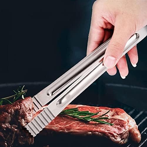 Cooking Tongs Barbecue Clip,Barbecue Bread Food,for Used to Pick Up Food, Silver,Easy to Use, Lengthen,Non-Slip Tongs