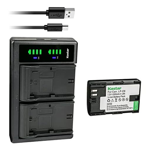 Kastar 1-Pack Battery and LTD2 USB Charger Replacement for Blackmagic BMPCC 4K BMPCC4K Battery, Blackmagic Pocket Cinema Camera 4K, Blackmagic Pocket Cinema Camera 6K