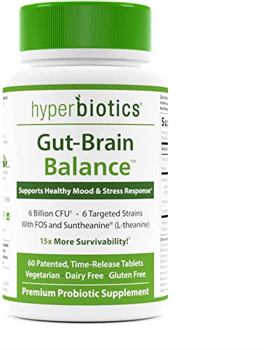 Hyperbiotics Gut-Brain Balance, Mood | Probiotics For Women, Men, Adults | Time Released Tablets | 1 Per Day | 60 Count