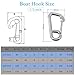 MAMDAFAON Spring Hook - Heavy Duty 304 Stainless Steel Snap Hook with Anti-Corrosion Design,Multi-Purpose Boat Hook for Climbing,Sailing,Camping & Daily Use