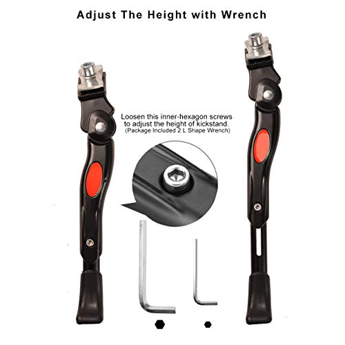 Bike Kickstand Adjustable Kids Bike Kickstand For 20-22Inch Center Mount Bicycle Kickstands Bike Stand Mountain Bike/Road Bicycle/Adult Bike/Sports Bike #TOP1