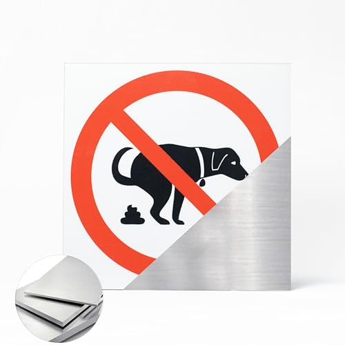 Achtung hier ist kein Hundeklo Schild, Hundetoilette verboten, Hinweisschild 15x15cm, Keine Hundeverbotsschild