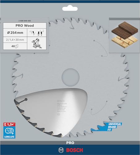 Lame de scie circulaire Optiline Wood 254 x 30 x 2 0 mm 40 SB2 0 K&G négatif Bosch 2608640435 - vue 3