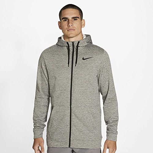 Nike Men's Therma Full Zip Athletic Training Hoodie Sweatshirt (as1, alpha, x_l, regular, regular, Dark Grey Heather, X-Large)4