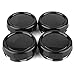 79mm Black ABS Car Wheel Center Hub Caps Base Set of 4