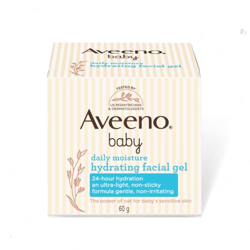 Image of Aveeno Baby Daily Moisture Hydrating Facial Gel (Cream) 60g I Ultra-light | 24 hours moisturisation Face cream | Triple oat extract & avocado oil I Paediatrician recommended