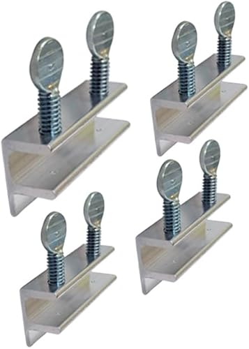 Miniatura 27 de QCAA Cerradura de seguridad para ventana deslizante con forro de vinilo, cerradura a prueba de niños, aluminio, blanco, paquete de 4, fabricado