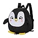Produktbild Kawaii Regenschutz Kindergartentasche Leichter Nylon Schulrucksack Mädchen Mini 3D Kinderrucksack Pinguin TravelLite Kinder Rucksack (Schwarz)