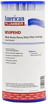 Package Of 3 American Plumber W50PEHD Pleated Polyester Water Filters