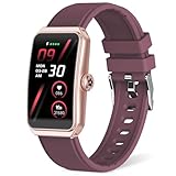 Fitness Tracker with 24/7 Heart Rate, Blood Pressure Blood Oxygen Sleep Monitor,103 Sports Modes Smart Watch Activity Trackers,IP68 Waterproof Step Counter Calories Pedometer for Women Men (Bordeaux)